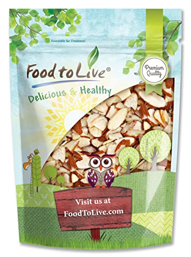 Food to Live California Natural Sliced Almonds, 8 Ounces – Raw Unblanched Almond Nuts, Kosher, Vegan, Keto, Bulk. High in Protein, Dietary Fiber, Vitamin E. Great for Desserts, Salads, Granola
