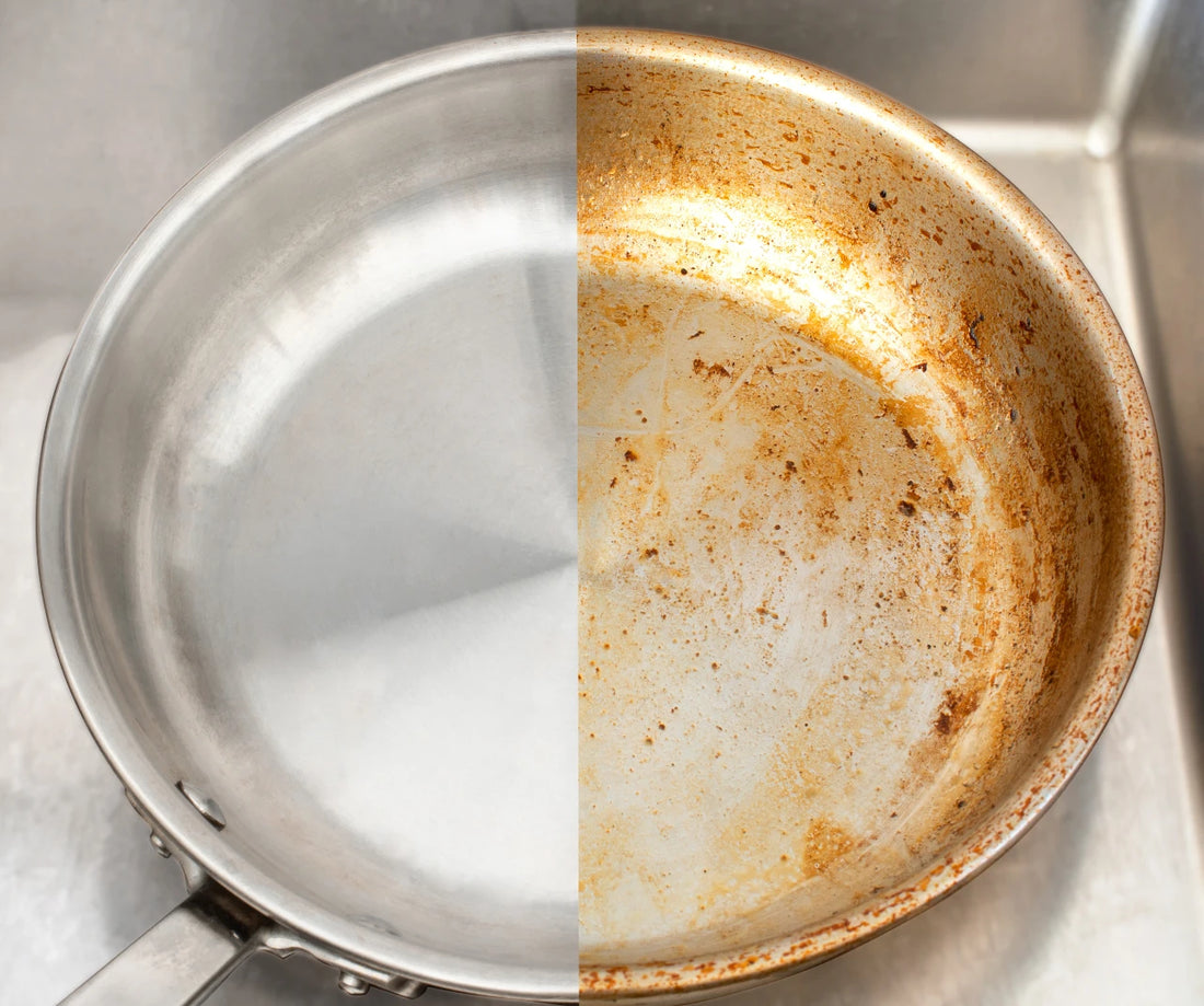 Top methods to clean burnt stainless steel pan easily