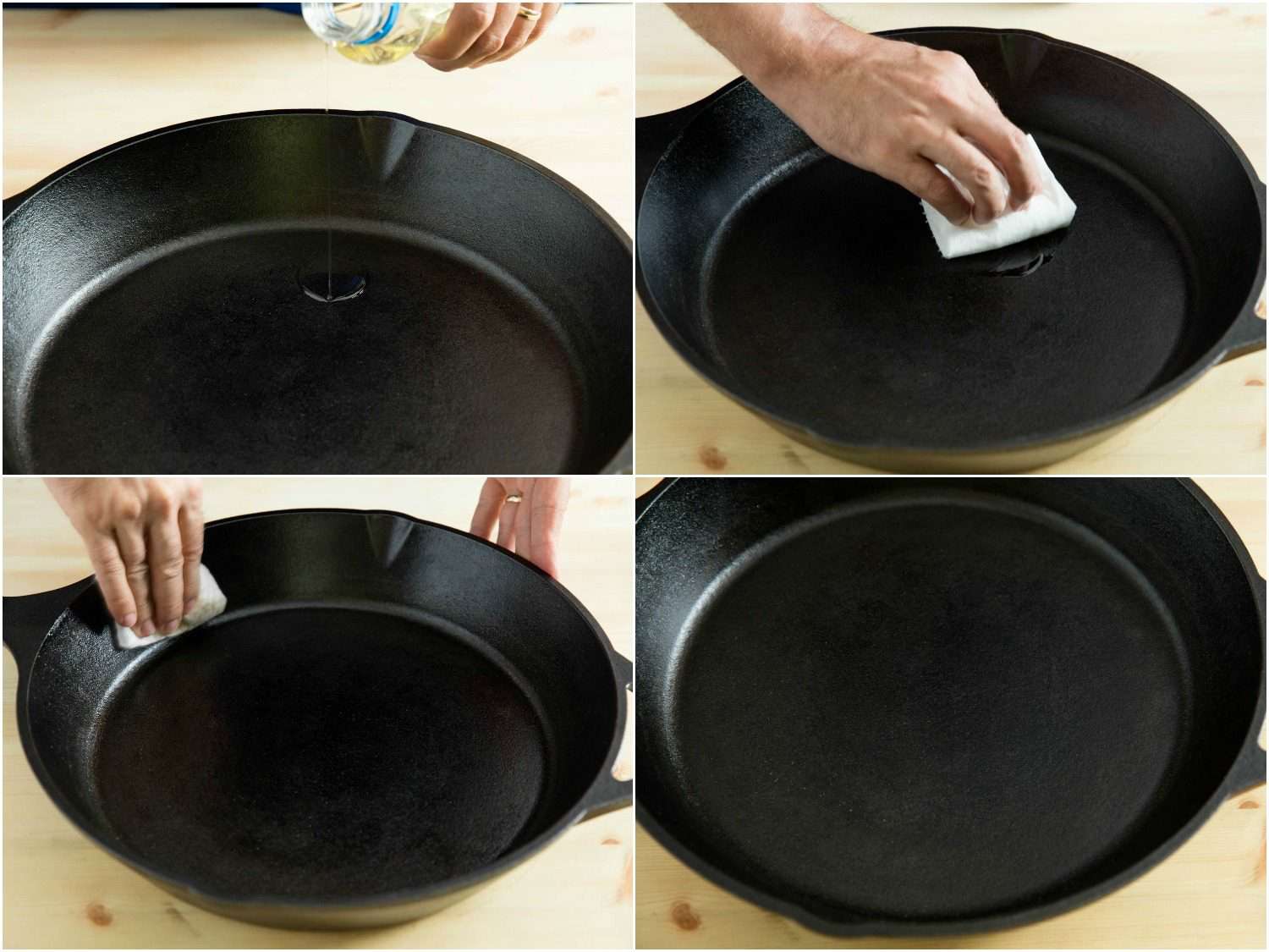 Step-by-step: How to properly season a new cast iron skillet