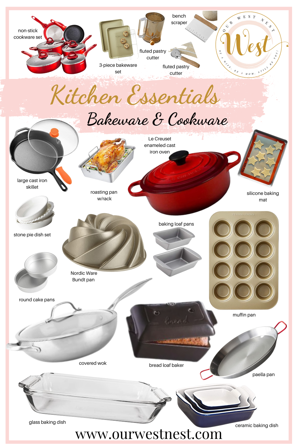 Bakeware, essential tools, and gadgets